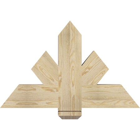 Ekena Millwork Kennewick Rough Sawn Timber Gable Bracket, Douglas Fir, 36"W x 23"H x 4"D x 6"F, 15/12 Pitch GBW036X23X0406KEN00RDF
